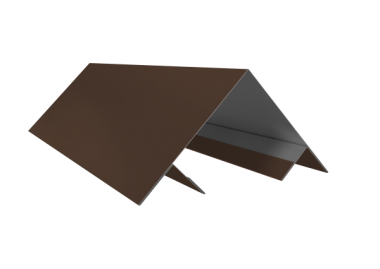 593214_planka-ugla-vneshnego-sostavnaya-verkhnyaya-0-5-purpro-s-plenkoy-ral-8017-shokolad-2m-593214