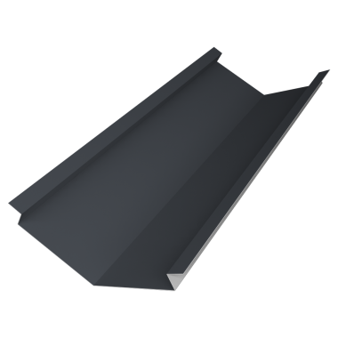 656179_planka-endovy-nizhney-dlya-kompozitnoy-cherepitsy-140kh140-0-45-drap-ral-7024-mokryy-asfal-656179